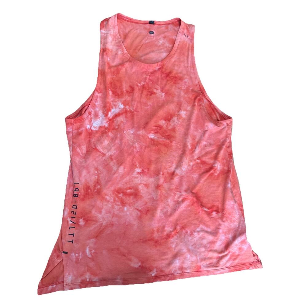 Lululemon Always Agile Tank Top Mens L Coral Orange Tie Dye Better Everyday